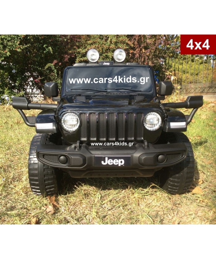 4x4 Jeep Wrangler Painting Black with  R/C under License - car4kids